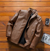 کاپشن چرم کلاسیک کد 6663