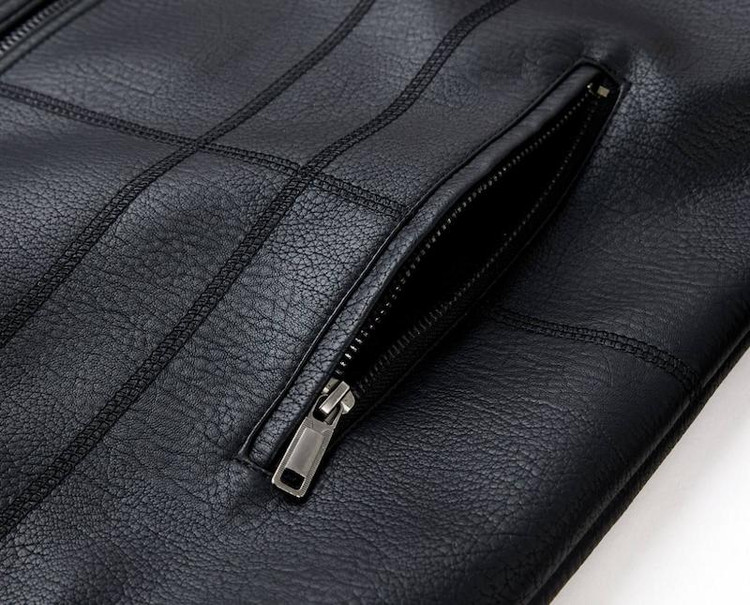 کاپشن چرم کلاسیک کد 6663